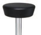 wwee Sedile per sgabello tondo  FORMA Cono • Ecopelle Nero • h.12cm • Ø36,5cmNome prodotto