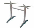 base doppia ALLUMINIO per tavolo 120 x 80 cm piede a due razze per ristorante
