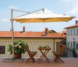 Ombrellone Quadrato 3x3Mt Color Bianco Per Arredamento Esterno Bar Ristorante Pizzeria