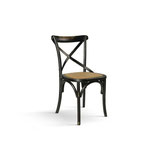 Sedia vintage Nero Consumato set da 4 sedie per pizzeria, bar, tavola calda, caffetteria
