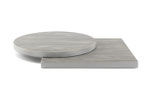 Piano in legno massello di pino spazzolato GRIGIO ROCCIA 60X60