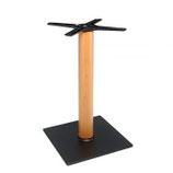 Base tavolo in ghisa • 40x40cm • Fusto in legno • h.72cm • mod 110/L