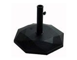 Base Ombrellone In Cemento Rubber Nero kg 25 Adattabile Tubo Diametro 48mm