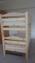 IBC/8019Letto a castello  Art CHIARA PINO grezzo  .RIFINITURA GREZZO CON RETE A DOGHE