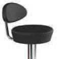 4548oo Schienale per sgabello forma Cono con poggiaschiena ” • Nero • h.12cm