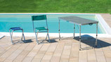 Tavolo Pieghevole Con Struttura In Alluminio e Piano in Formica 120x60