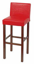 760 SG ROSSO SGABELLO IN FAGGIO SEDILE E SCHIENALE IMBOTTITO H.80