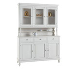 Credenza completa laccata bianca 6 ante e 3 cassetti ideale per arredare sale da pranzo, soggiorni e cucine di casa, albego, ristorante B&B, taverna e pizzeria