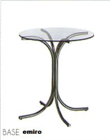EMIRO H.73/75 Struttura: metallo, Structure: metal BASE IN TUBOLARE TINTA NERO A ACCIAIO LUCIDO