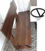 PANCA CON SCHIENALE 130X45 TINTA NOCE