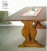 T/184 tavolo fratino 180x80x3 spessore tinta noce, DISPONIBILE IN  tinta naturale o miele