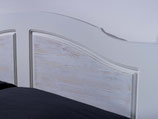 LETTO MATRIMONIALE SHABBY CHIC BIANCOOPACO IN LEGNO MASSELLO PER CAMERA DA LETTO AGRITURISMO, CASA, MILANO, TORINO, ANCONA, LA SPEZIA, TRENTO, TRIESTE, ROMA