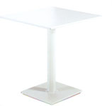 Tavolo 70x70x2 piano in polimerico bianco basse tinta bianco rall