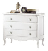 CASSETTIERA SHABBY CHIC CON 3 CASSETTI