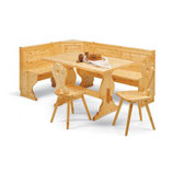 ANGOLO PANCA 133X173 CON TAVOLO FRATINO E 2 SEDIE CURVA CUORE