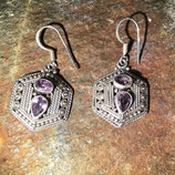 Silberohrringe mit Amethyst