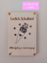 Karte Geldgeschenk "Endlich Schulkind"