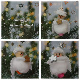 BA6) pummelige Weihnachtsengel-Anhänger