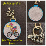 PA32-Personalisierter Schlüsselanhänger "Triathlon"