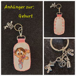 PA10-Personalisierter Schlüsselanhänger "zur Geburt"