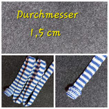 SV-01-Schlauchverstecker in blau/weiß; Durchmesser 1,5cm/Länge 120cm