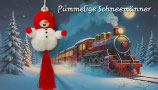 BA10) Niedliche pummelige Schneemann-Anhänger