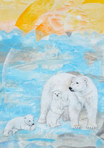 Eisbär mit Jungen. Its our planet.