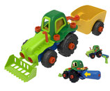 EDU-Toys MINT Elektrischer Traktor DIY Robuster Bausatz für Kleinkinder mit bebildertem Handbuch in Deutscher Sprache