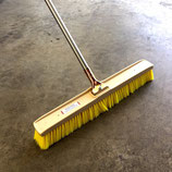 Bruske 24" Yellow Push Broom with Handle