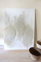 Acrylic Dual Equine Study in Sand