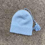 Zipfelchappe handgestrickt, hellblau