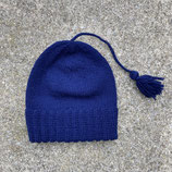 Zipfelchappe handgestrickt, nachtblau