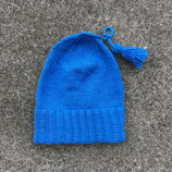Zipfelchappe handgestrickt, türkisblau