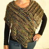 DER Poncho mb beige/olive