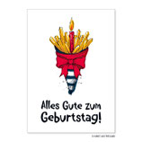 PK0818 Postkarte Pommestüte Alles Gute