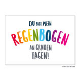 PK0735 Postkarte Du bist mein Regenbogen an grauen Tagen!