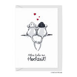 KK0702 Klappkarte Alles Liebe zur Hochzeit (Mäuse)