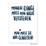 PK0734 Postkarte Manche Dinge muss man nicht verstehen...
