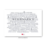 "Wesermarsch | Schlagworte" - Postkarte