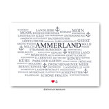 "Ammerland | Schlagworte" - Postkarte