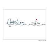 PK0377 Postkarte - Gutschein, Papierboot mit Welle