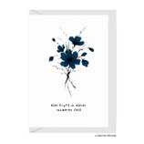 KK0816 Klappkarte Viel Kraft / Blaue Blume