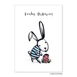 PK0660 Postkarte Osterhase - Blumenei