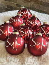 SYLT-CHRISTBAUMKUGEL ROT*Art.Nr.5050