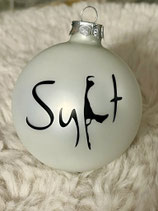 SYLT-CHRISTBAUMKUGEL WEISS*Art.Nr.5051
