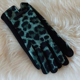 Handschoenen groen/zwart panterprint