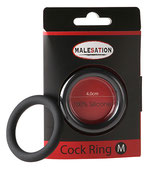 MALESATION SILICONE COCK-RING BLACK M (Ø 4CM)