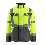 Warnschutz-Winterjacke mit Steppfutter gelb, Hi-Vis Gruppe A, Klasse 3