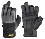 9586 Snickers Power Open Handschuhe, schwarz-steingrau, Größe 10-12