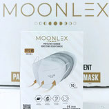 MOONLEX FFP2 Maske weiß - Made in Europe - MHD 2028 - 5-lagig - einzeln foliert